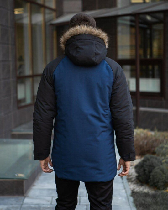 Парка мужская зимняя средняя на коттоне с капюшоном Pobedov seniora udacha Киев - изображение 5