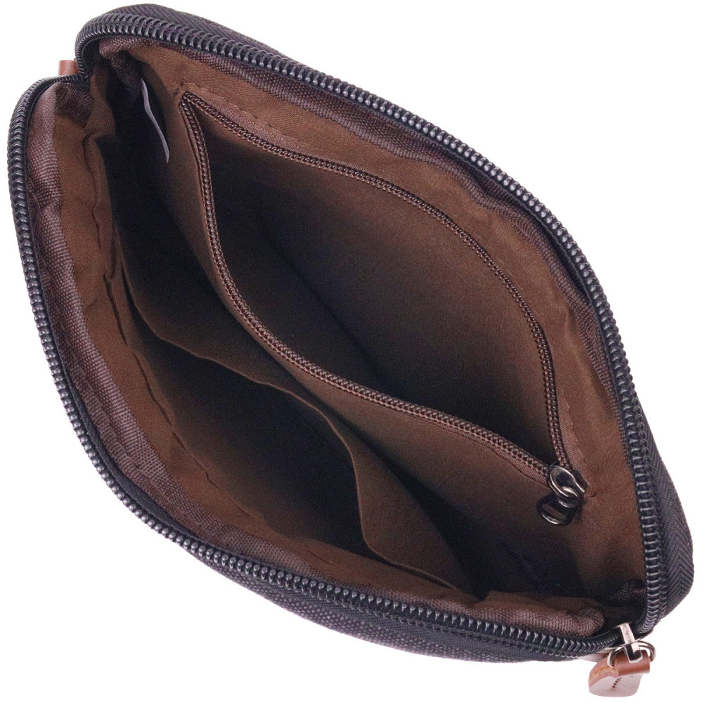 Удобная мужская барсетка текстильная 21258 Vintage Черная Киев - изображение 6