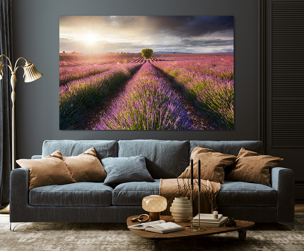 Картина полотно у вітальню / спальню Поле Лаванда   MLP_359 ( 60х30см ) 80x120 см Київ - фото 3