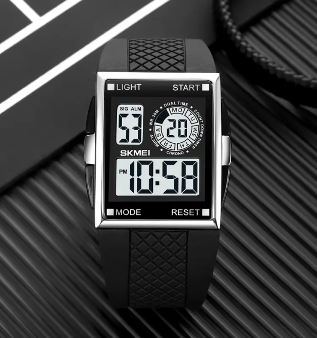 Мужские наручные кварцевые часы Skmei 1967 (Серебристый с белым) Винница - изображение 6