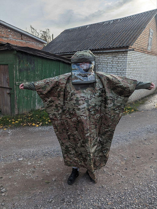 Пончо Анти-тепловізор дощовик масккостюм мультикам, захист від тепловізора та від дощу, антитепловіз Днепр - изображение 5