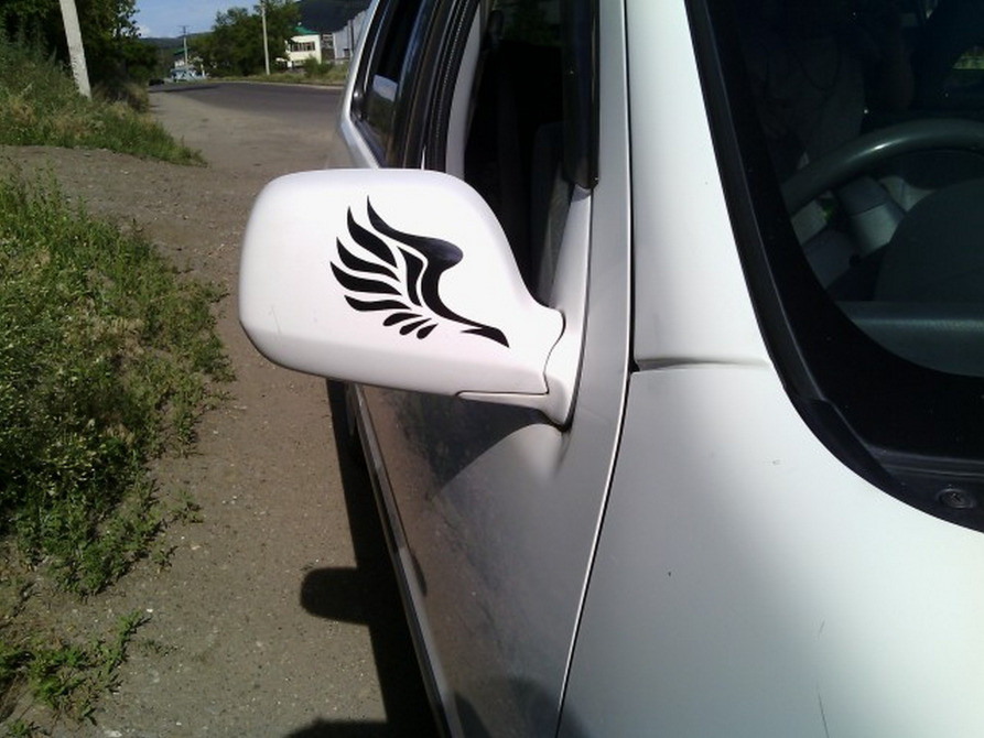Наклейки Крылья на зеркала заднего вида светоотраж Киев - изображение 7