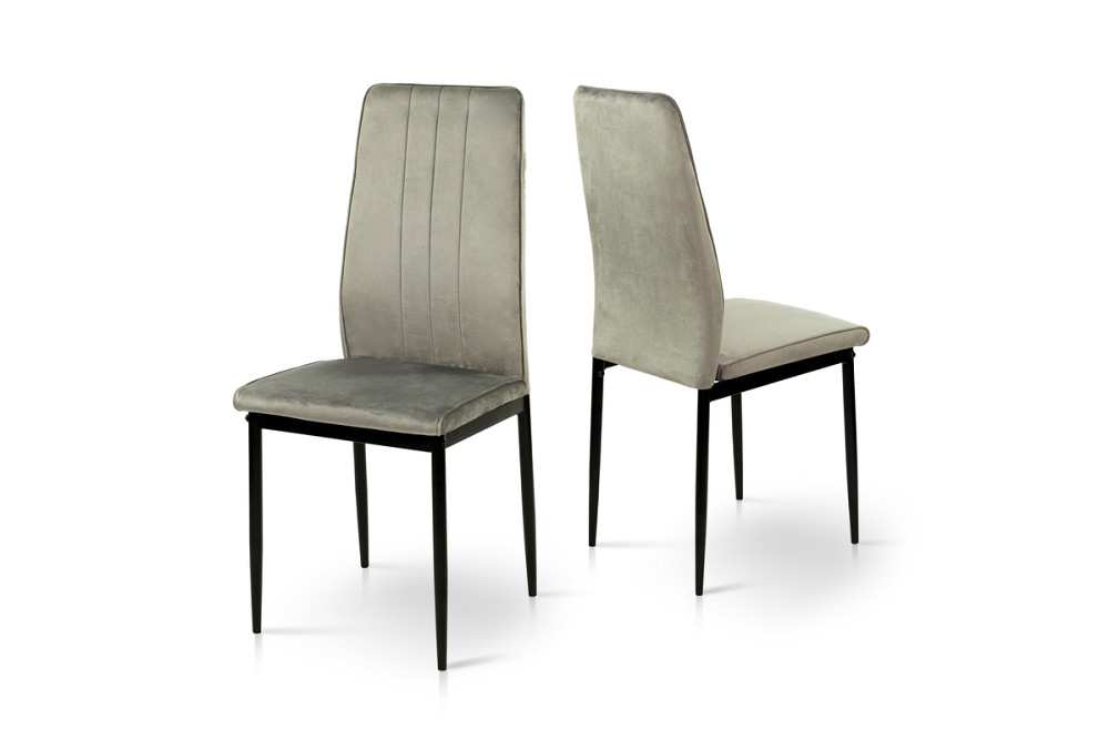 Стілець Річь, чорний/велюр сірий Київ - фото 3