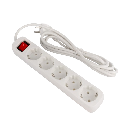 Фільтр мережевий 5 розеток 5м білий CW-PSEA55W ColorWay Житомир - изображение 2