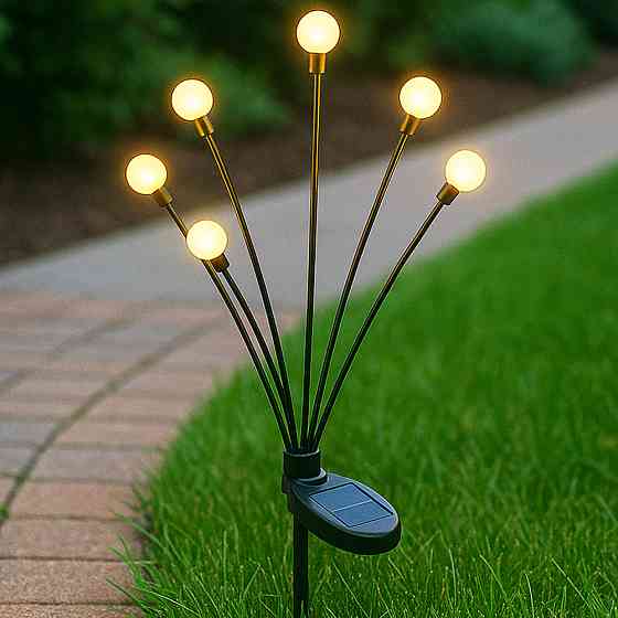 Садовий світильник на сонячній батареї 70см, Тепле світло / Вуличний ліхтар для саду / Газонний ліхтар Київ
