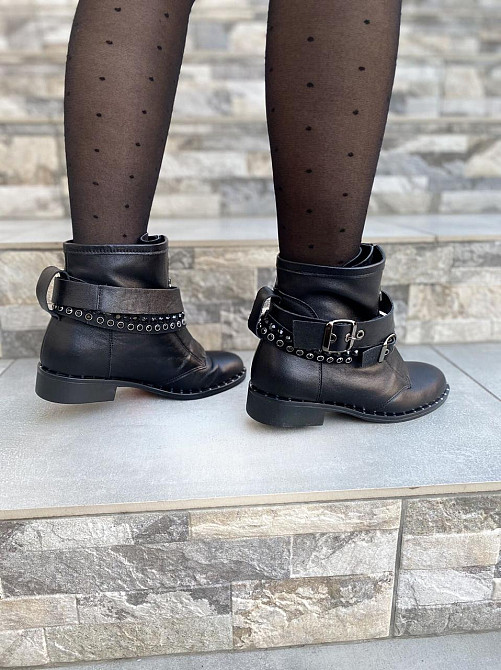 SOTHBY'S Черевики жіночі Sothby's чорні натуральна шкіра висота 13см (Б-5502/2) Коломия - фото 3