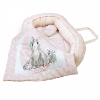 Пеленальный матрасик Верес Кокон с пледом Summer Bunny pink (450.06) Винница - изображение 2