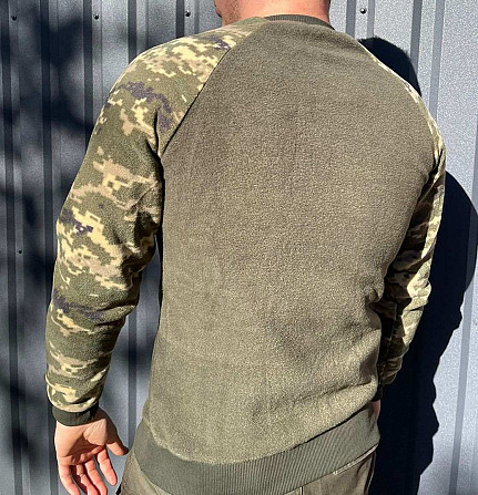 Тактический мужской флисовый свитер (Олива-пиксель) 3XL Винница - изображение 8