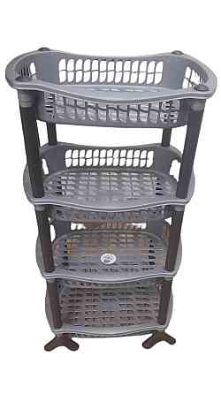 Полка 4 ящика для овощей овальная серая Харьков