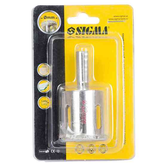 Sigma Коронка алмазная по керамике и стеклу Ø32мм SIGMA (1541321) Киев