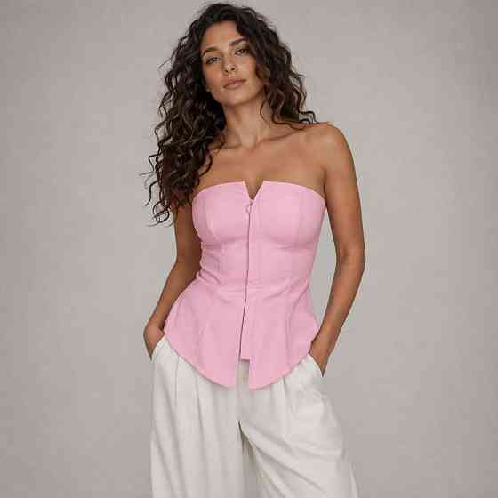 Жіночий базовий корсет турецька костюмка Рожевий, 46 Одеса