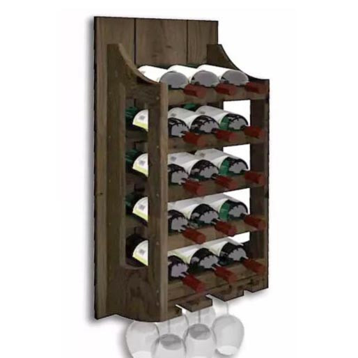 Настенная винная полка 