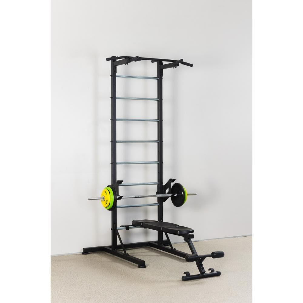 Шведская стенка передвижная Universal Black Pro+ универсальная без креплений скамья для пресса турник брусья Каменское - изображение 6