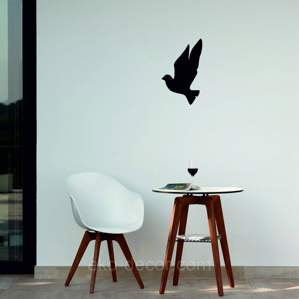 Декоративное настенное Панно «Птичка» Декор на стену(цена за 1шт) 30*18 см, Черный Киев - изображение 6