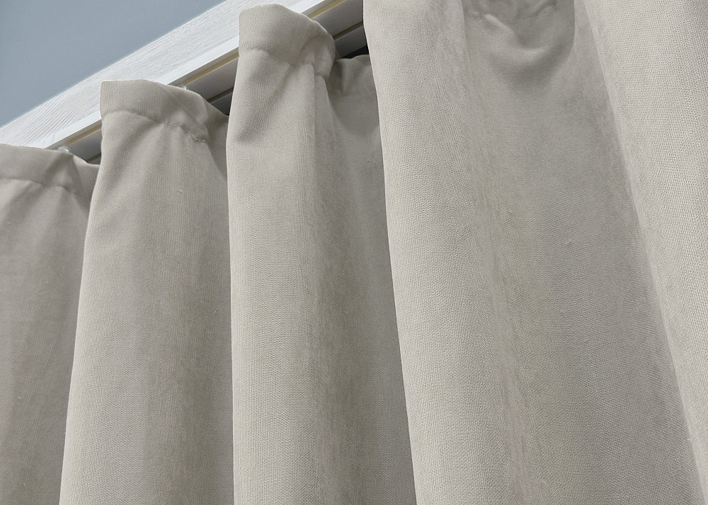 Комплект коротких штор VR-Textil Микровелюр Petek YL № 1803ш Светло-серый 130х170 см 2 шт (35-0385) Киев - изображение 8