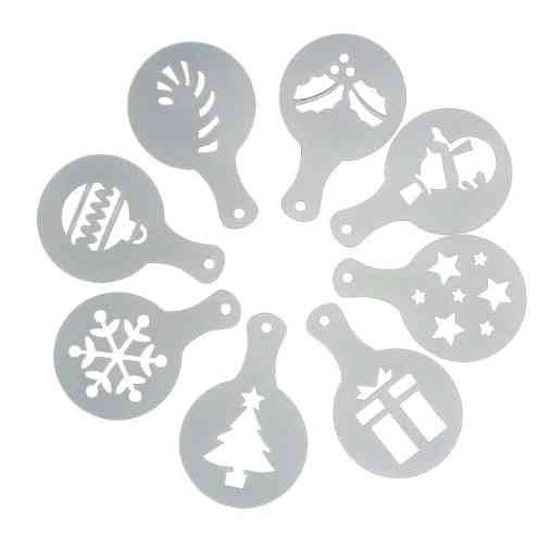 Новогодние трафареты набор 8 штук 85 мм серый Киев