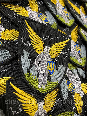 Шеврон Янгол ЗСУ (Форма щит. На липучці) Розмір 8x7см Київ - фото 2