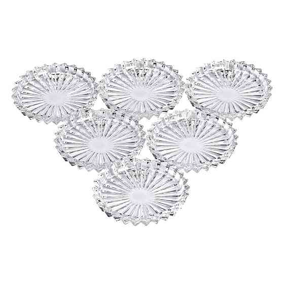 Набор из 6 блюд для подачи по 12 см стеклянные прозрачные круглые HP-YH-31 Киев