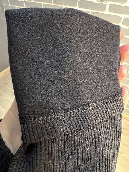 Лосини жіночі Lady Hurem 2395 рубчик широкий пояс утеплені чорні, чорний, 4XL Київ - фото 6