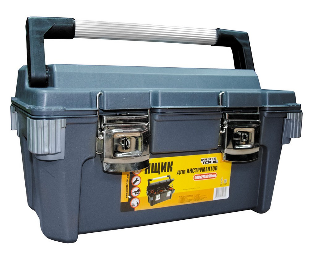 MASTERTOOL Скриня для інструментів MASTERTOOL ABS пластик з металевими замками 20" 500х275х265 Київ - фото 1