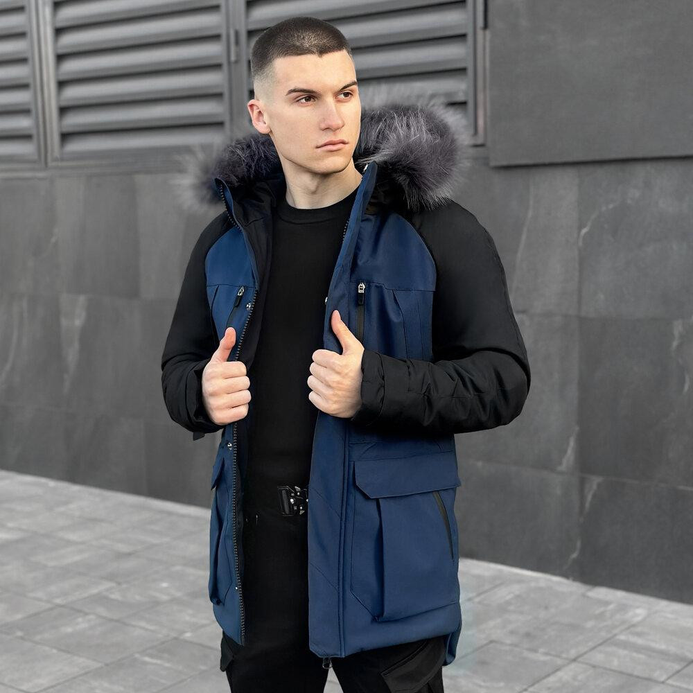 Парка чоловіча зимова з капюшоном Pobedov Seniora Udacha Gray Київ - фото 4