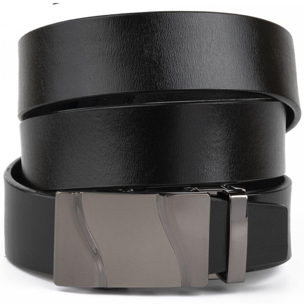 Ремінь чоловічий c затемненій пряжкою хвиля Чорний (Vintage) Київ - фото 5