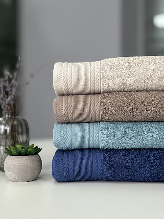 Махровое полотенце IDEAL TEXTILE Легкий бриз 50х90 см 450 г/м2 100% хлопок Синій Черновцы - изображение 6