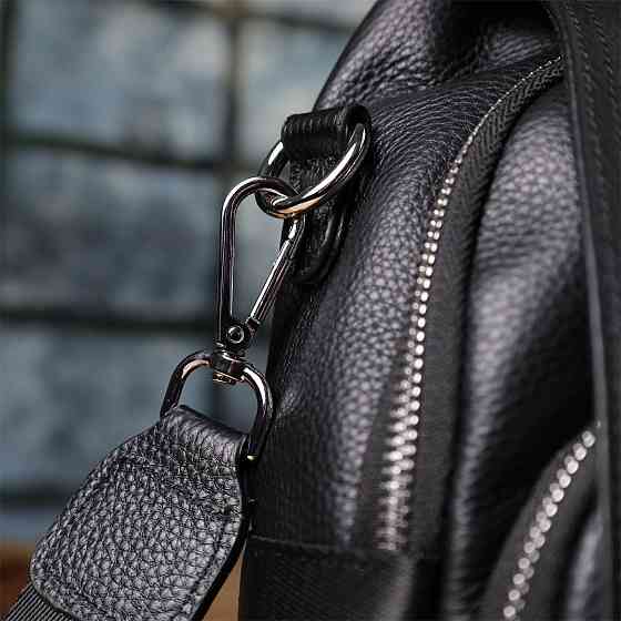 Жіночий рюкзак з натуральної шкіри Vintage 23056 Чорний Київ