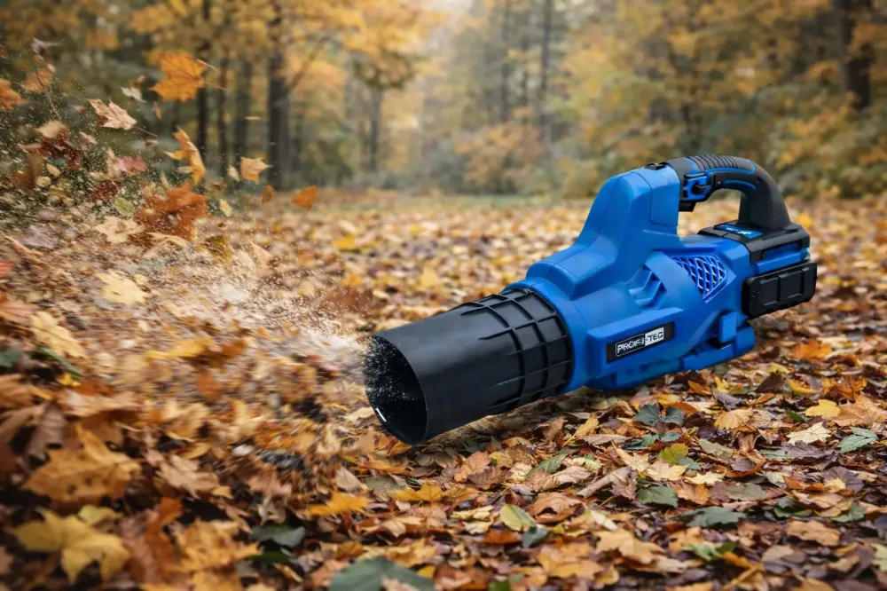 Воздуходувка синяя большая аккумуляторная QIF-11F для уборки листьев и снега + 2 аккумулятора Коломыя - изображение 2