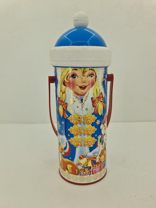 Новогодний тубус для конфет  малый  /Снегурочка(d-67*165mm) (1 шт) Харьков - изображение 4