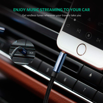 Кабель мультимедійний 3.5mm M to 3.5mm M 2.0m AV112 blue Ugreen (10687) Вінниця - фото 4