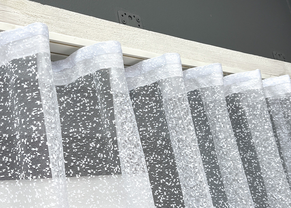 Короткий тюль, высотой 1,8м жаккард цвет белый 2007т Киев - изображение 6