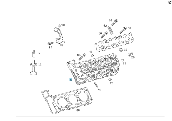 Mercedes-Benz  A1120101420 R1120161201 Ліва головка блоку циліндрів з клапанами для двигуна M112 Одесса