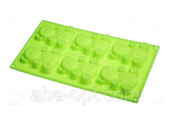 Силіконова форма на 6 виробів " Ведмедик Барні " 30 х 17 х 2 см (шт) Одеса - фото 1