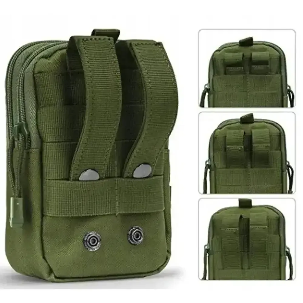 Тактическая сумка на пояс (18х13х3см) A50, с MOLLE, Олива / Армейский мужской подсумок на пояс / Органайзер Киев - изображение 7