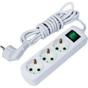 Удлинитель LETITIA с заземлением 3 входа 2 метра с выключателем Lezard Харьков