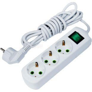 Удлинитель LETITIA с заземлением 3 входа 2 метра с выключателем Lezard Харьков - изображение 2