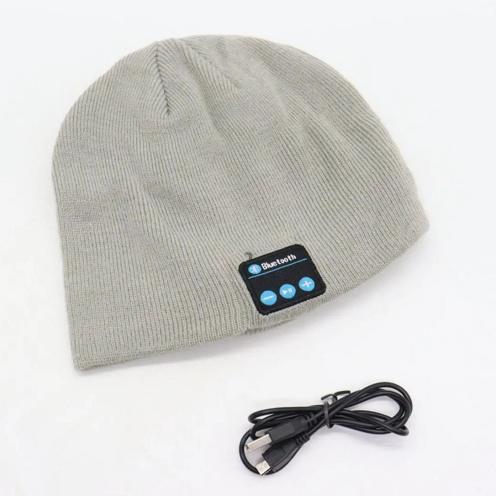 Портативна колонка шапки з bluetooth навушниками SPS Hat BT True. Колір: сірий HL-69 Івано-Франківськ - фото 4