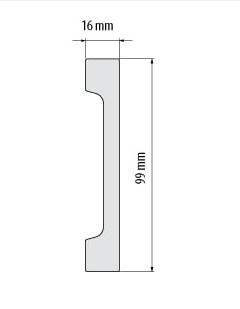 Плинтус под покраску из дюрополимера Элегант LPC - 29 (2м.п.) 99х16мм Днепр - изображение 2