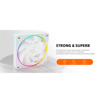 Кулер для корпуса ID-Cooling AF-127-ARGB-W TRIO Винница - изображение 4