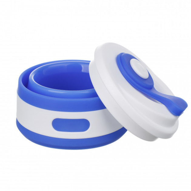 Чашка складна силіконова Collapsible 5332 350мл, синя Вінниця - фото 2