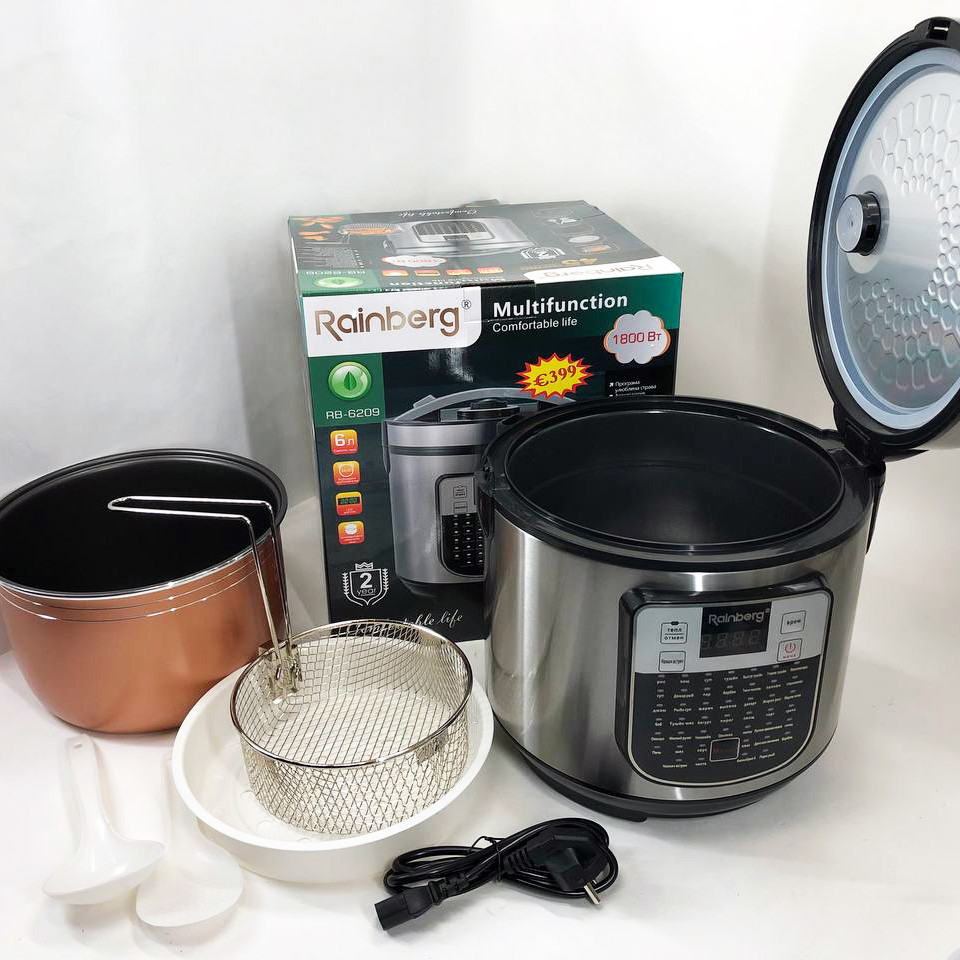 Мультиварка для домашнего использования Rainberg RB-6209 1000 W 6 л, Мультиварка 5л OF-62 Львов - изображение 13
