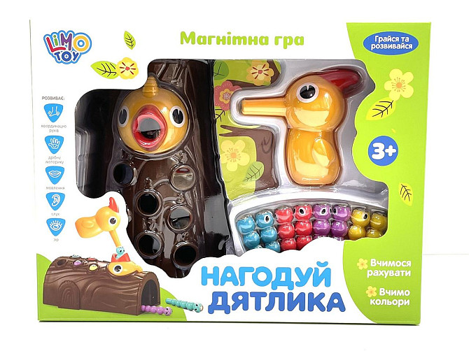 Гра магнітна Limo Toy Нагодуй дятла пташка і 8 черв'ячків (FT 0015) Чернігів - фото 5