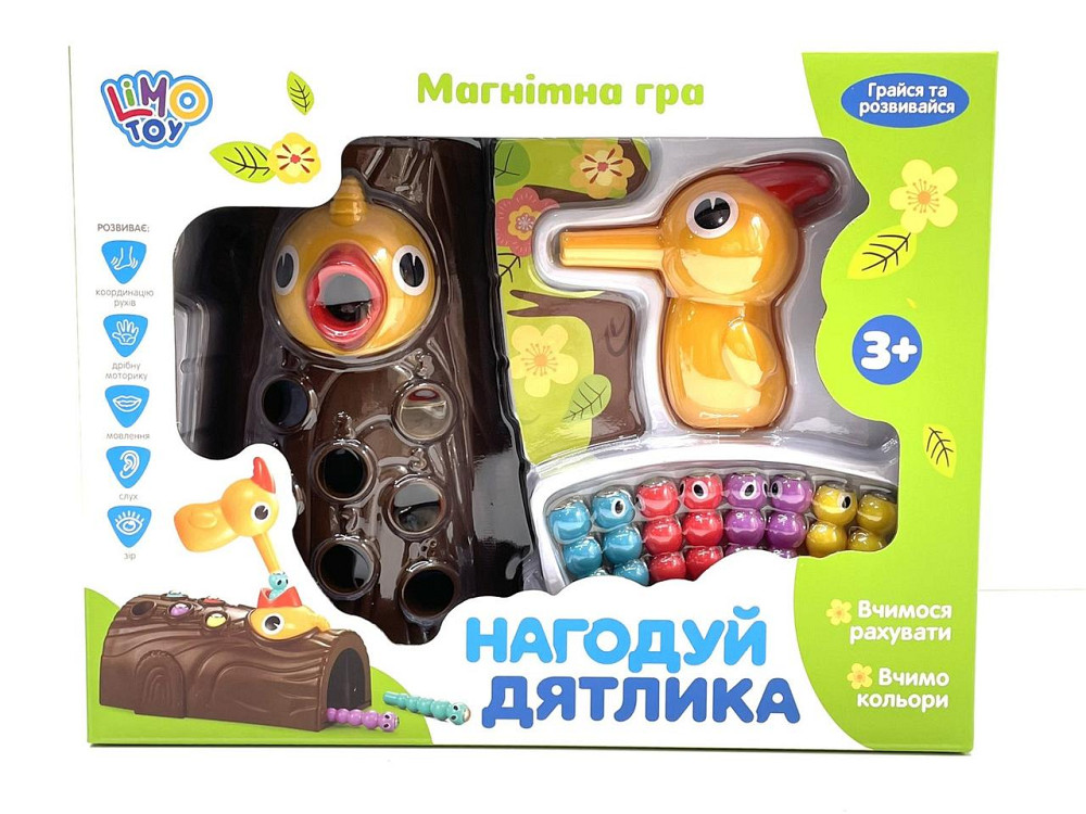 Гра магнітна Limo Toy Нагодуй дятла пташка і 8 черв'ячків (FT 0015) Чернігів - фото 5
