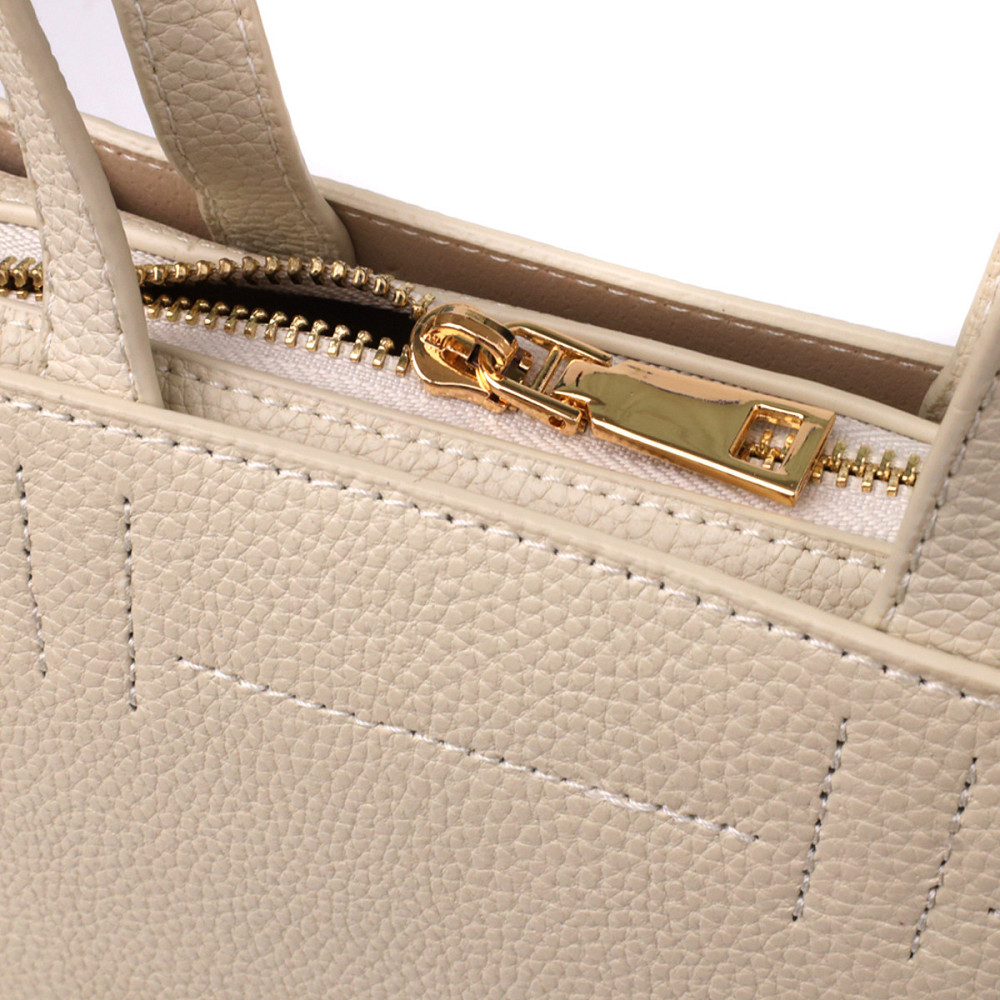 Сумка для жінок із натуральної шкіри з модним трапецієподібним кроєм Vintage 22917 Білий Київ - фото 6