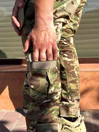 Чоловічі літні армійські посилені штани Call Dragon штурмові мультикам ріп стоп з  наколінниками Львів