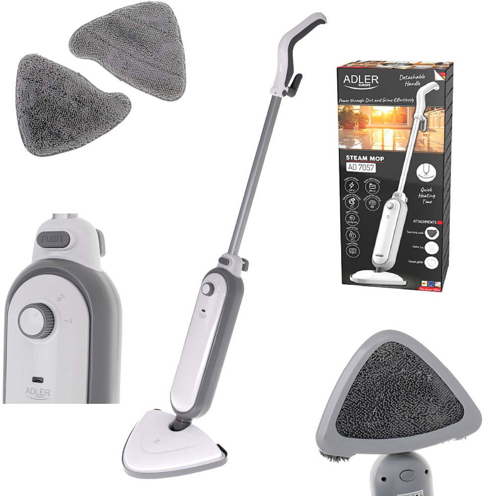 Парова швабра Adler AD 7057 1300Вт/ 380мл/ 25 г/хв/ біла Вінниця - фото 3