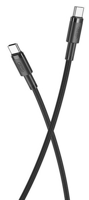 Кабель XO NBQ199 High Power Braided Type-C to Type-C - 100W - 1m Black (7102294) Київ - фото 1