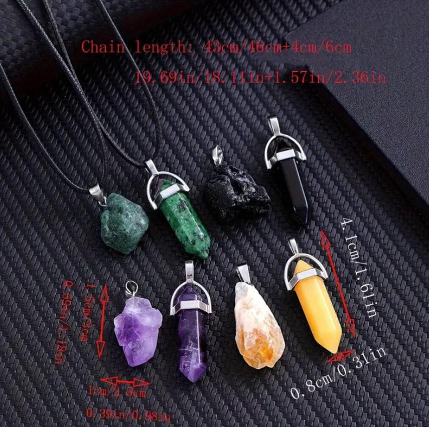 Набор подвесок из натурального цитрина на шнурке, аметистовый кулон. Киев - изображение 2