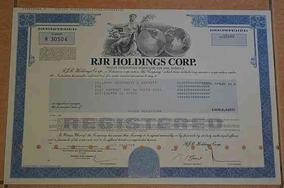 Акція. США. 1989 рік No30504 (Б-5) Полтава